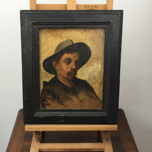 19th Century European School portrait in oil