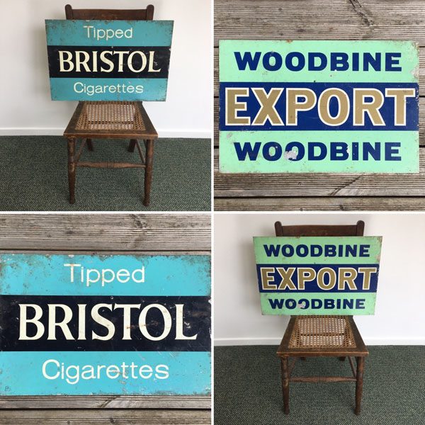 1950s Double sided Bristol / Woodbine sign