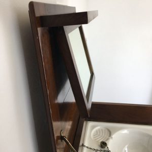 Victorian ship cabin washstand with ceramic bowl