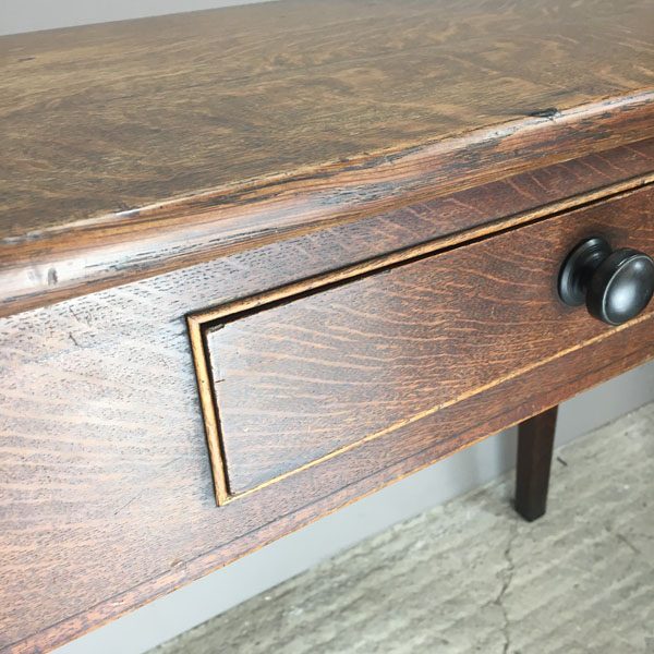 Georgian oak side table originally a folding tea table