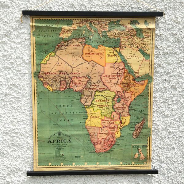 1920s school map of Africa