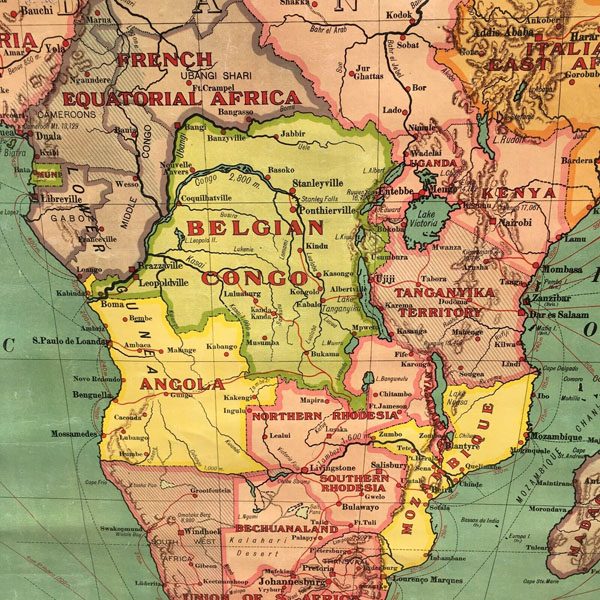 1920s school map of Africa