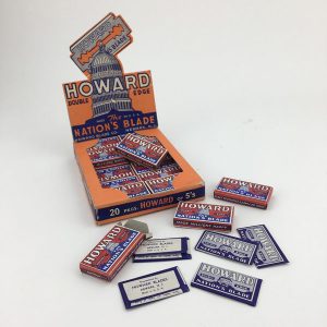 1930's Howard Razor blades retail point-of-sale display unit