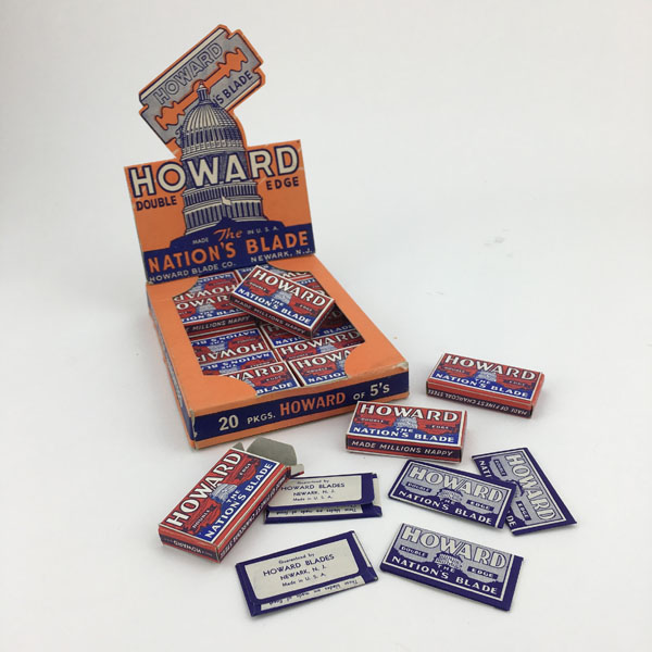 1930_Howard_razor_blades_retail_display_box_14 1930's Howard Razor blades retail point-of-sale display unit
