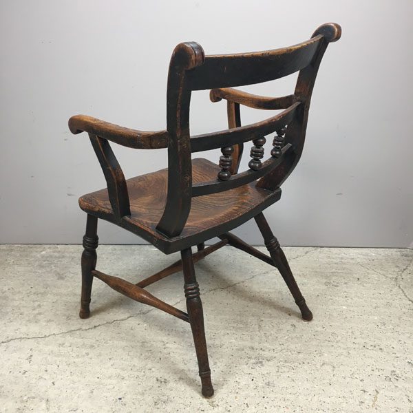 19th Century Ash & Elm farmhouse elbow chair