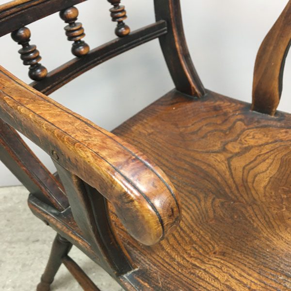 19th Century Ash & Elm farmhouse elbow chair