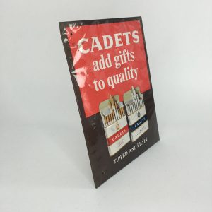 Cadets cigarette advertising retail showcard