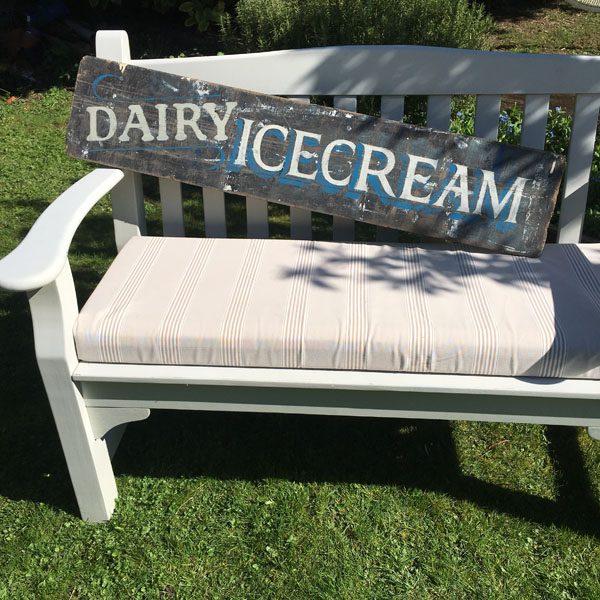 Dairy Ice cream hand-painted sign