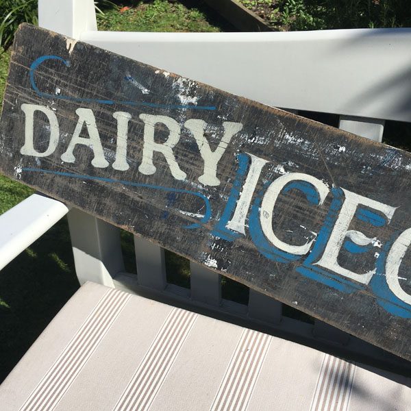 Dairy Ice cream hand-painted sign