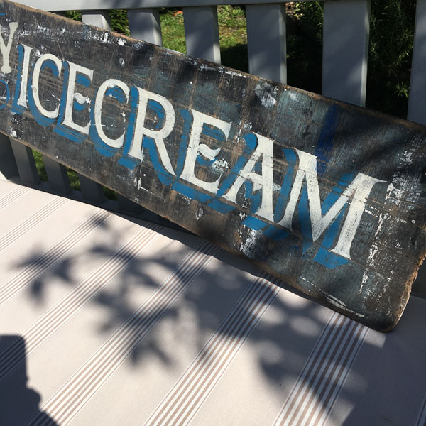 Dairy Ice cream hand-painted sign