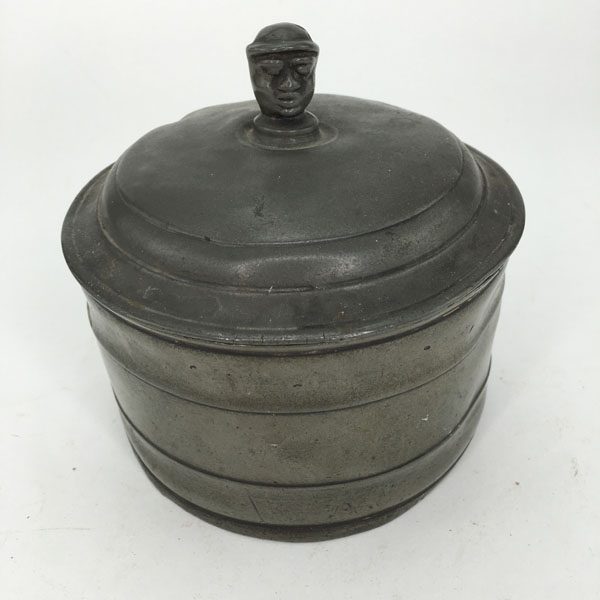 Georgian Pewter Tobacco Jar with lead inner