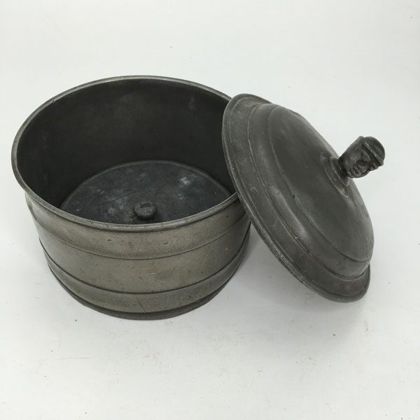 Georgian Pewter Tobacco Jar with lead inner
