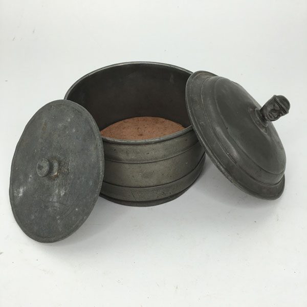 Georgian Pewter Tobacco Jar with lead inner