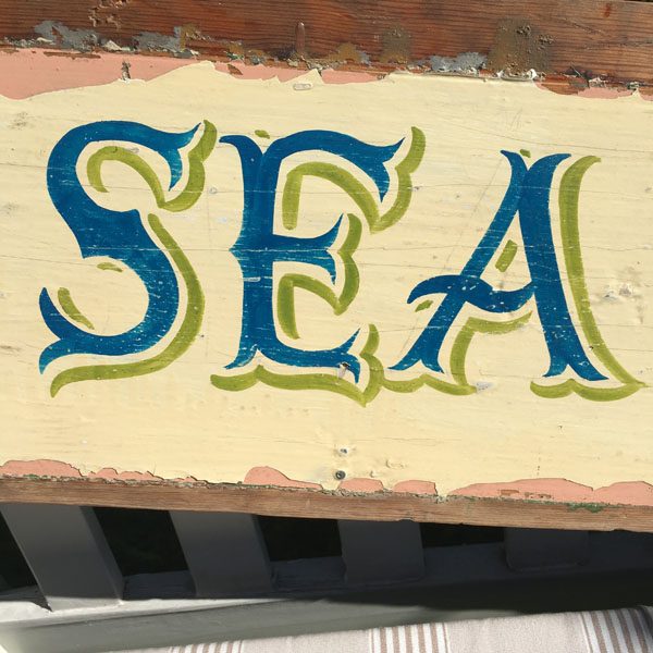 The Sea Lady - hand painted sign