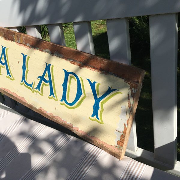 The Sea Lady - hand painted sign