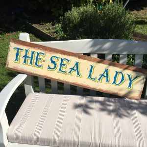 The Sea Lady - hand painted sign